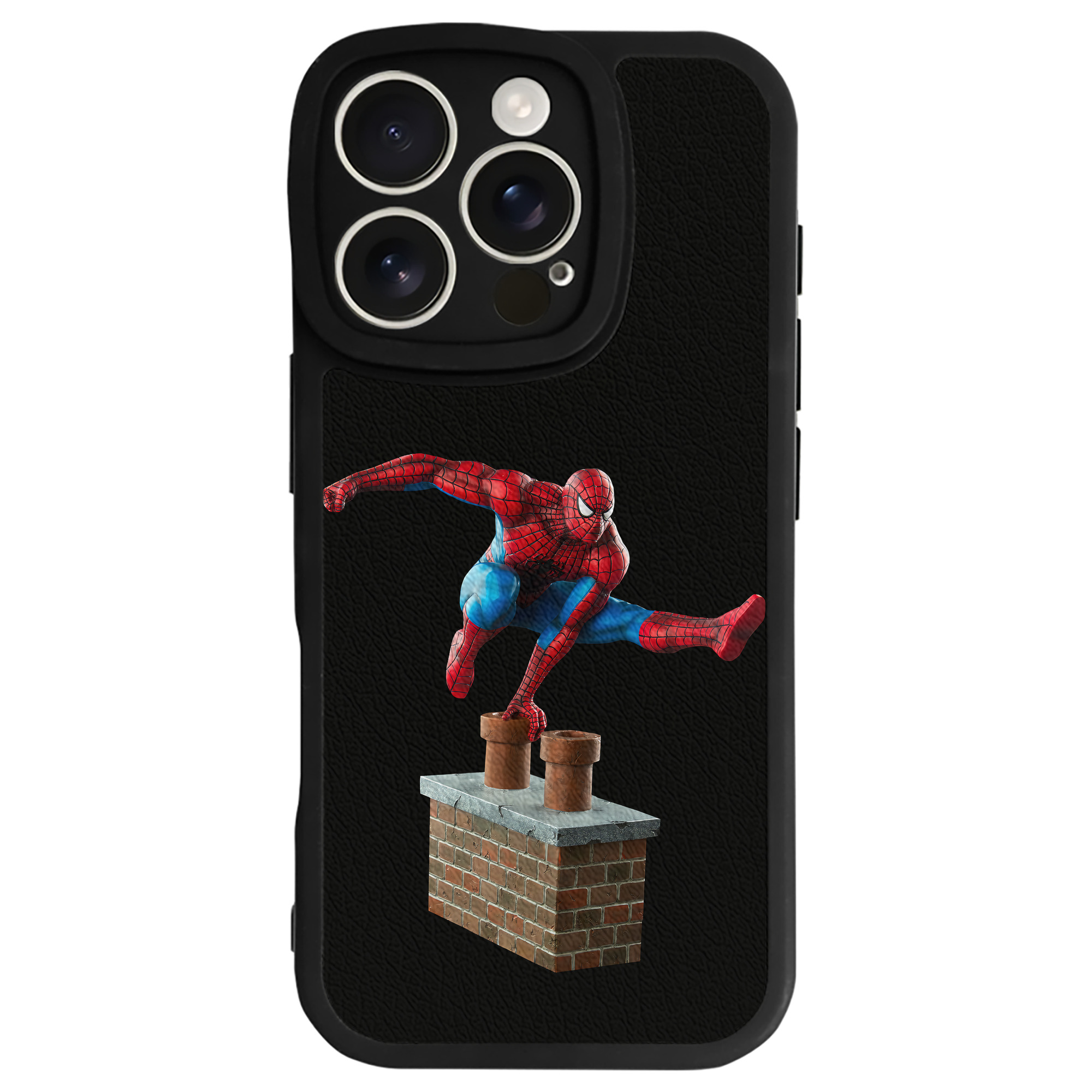 （画像用） Spider Man スパイダーマン 【iPhone 16シリーズ対応】シリコンスマホケース（レザー調） 材質：シリコン